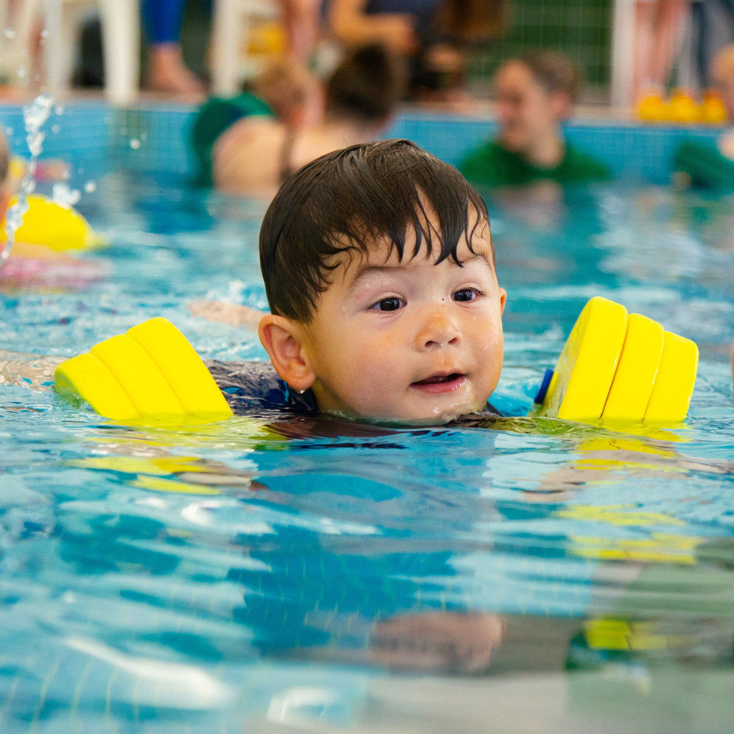 Little boy enjoying our swimming lessons