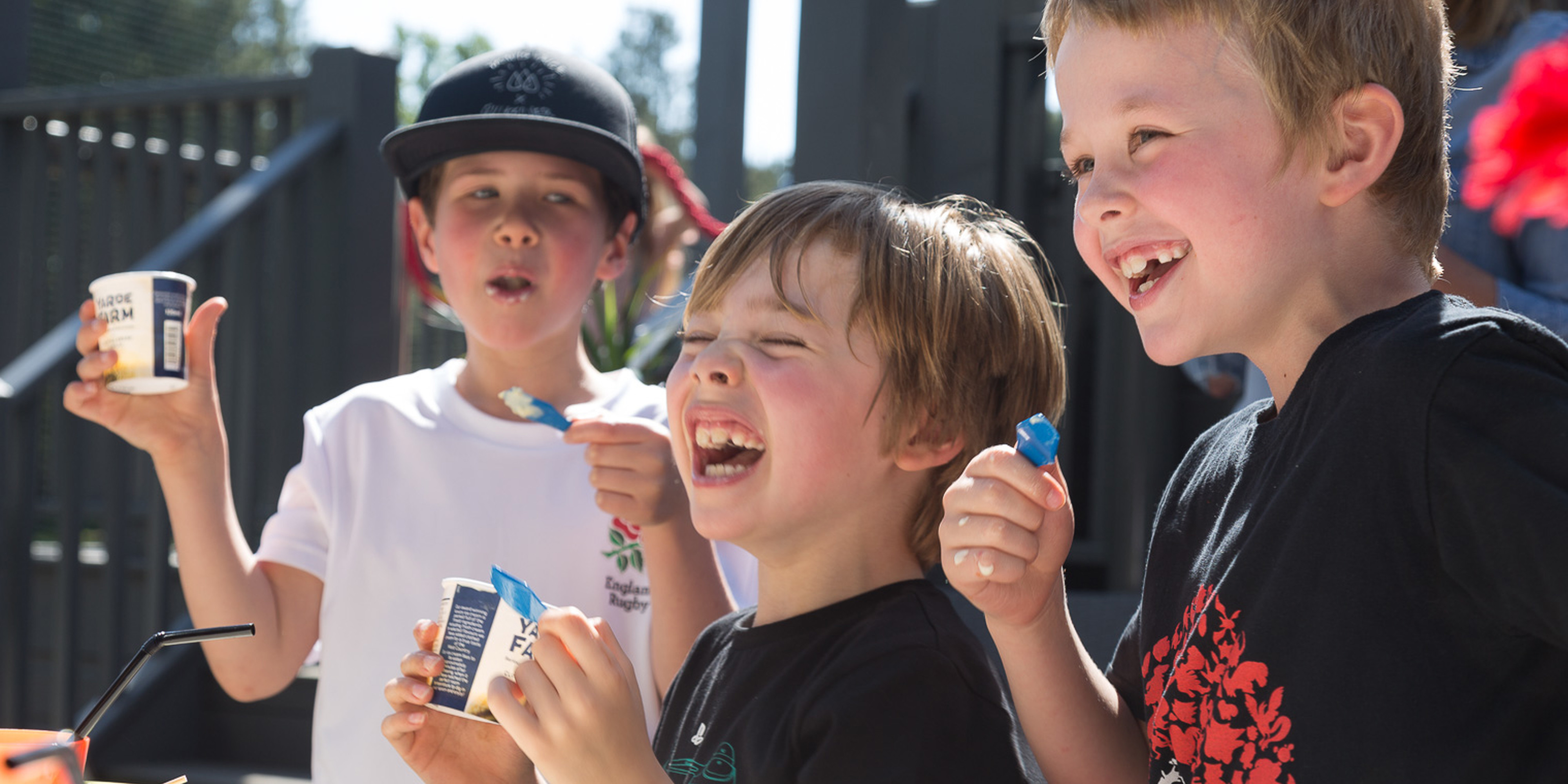 Children enjoying ice cream