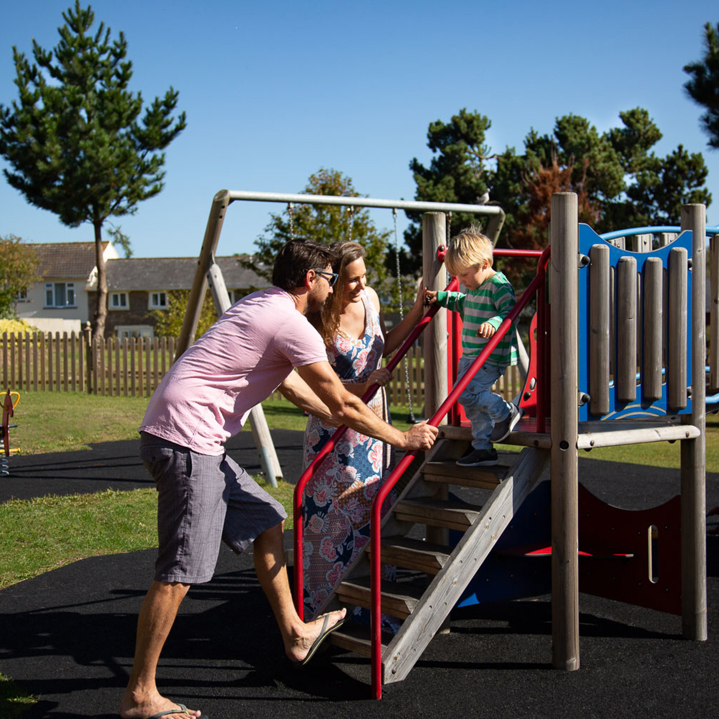 Young family with toddler