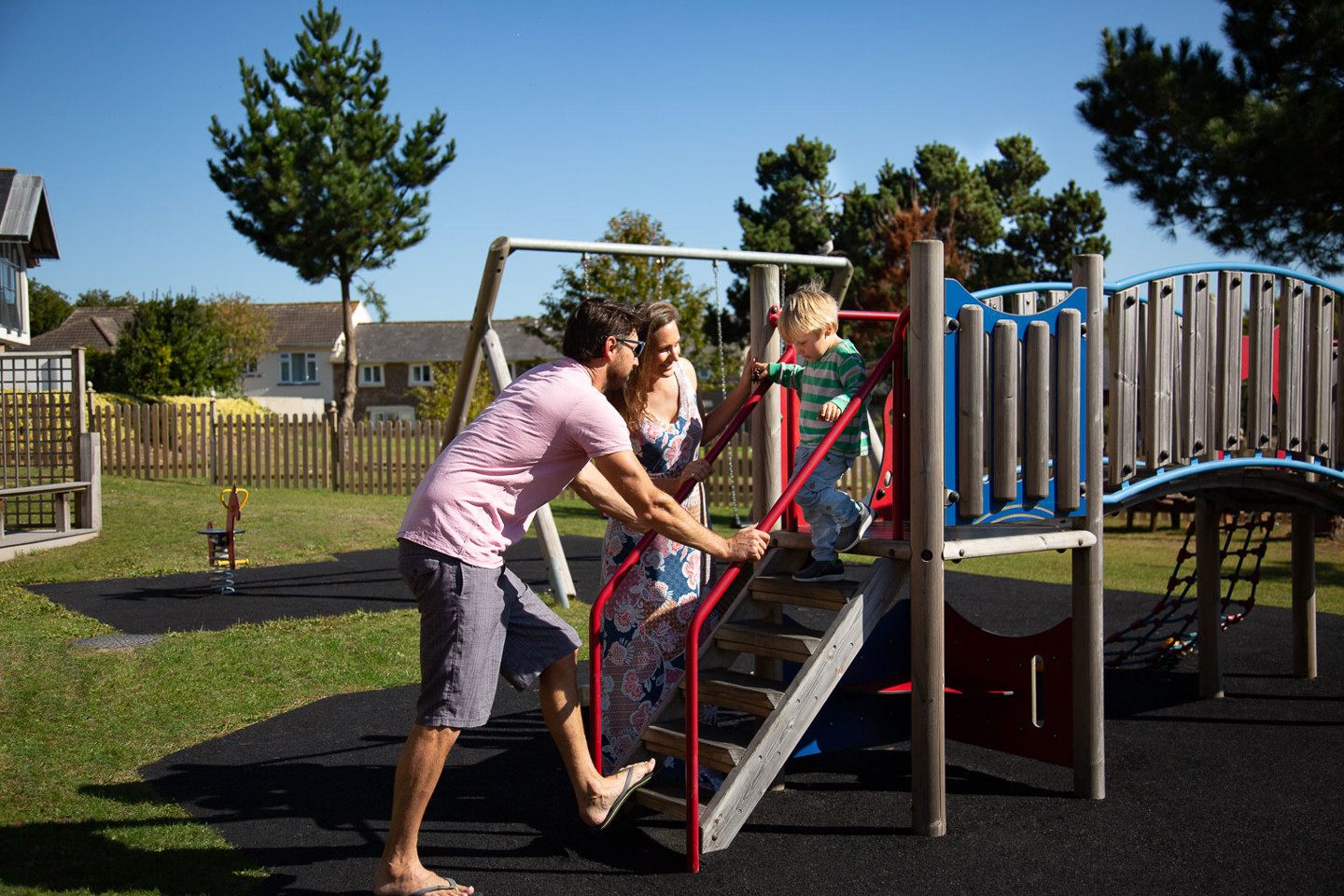 Young family with toddler