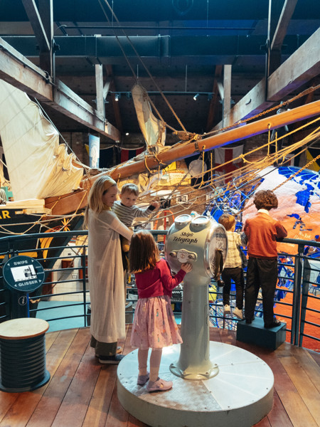 Family visiting the Martime Museum in town