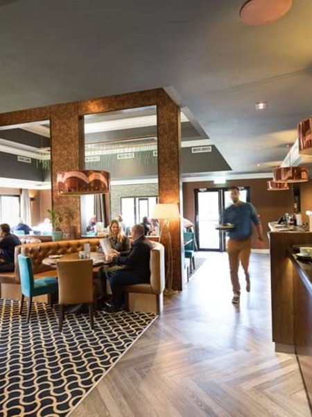 Inside Les Ormes restaurant