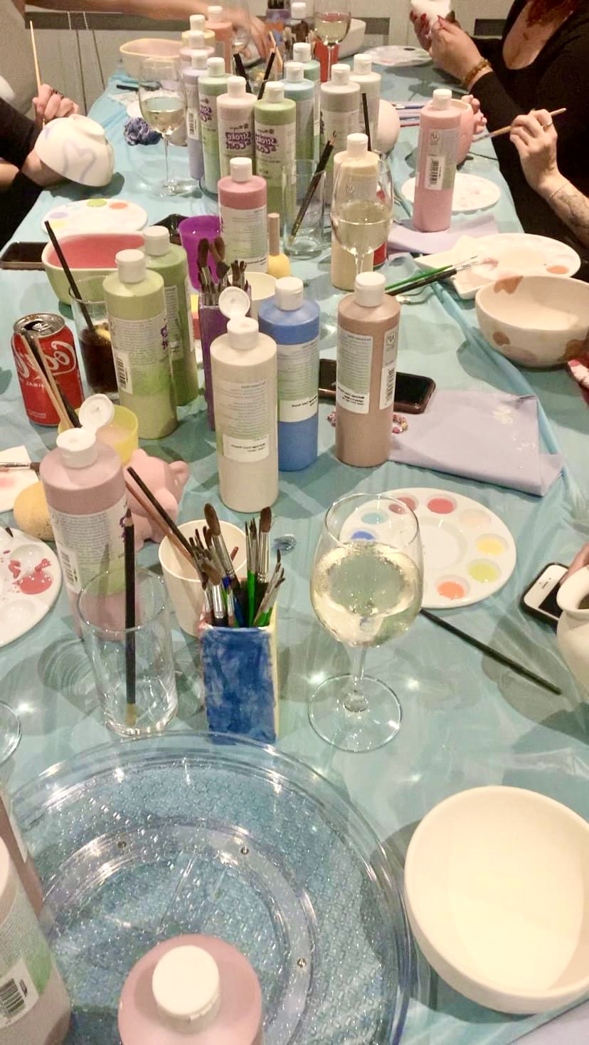 Table view of pottery