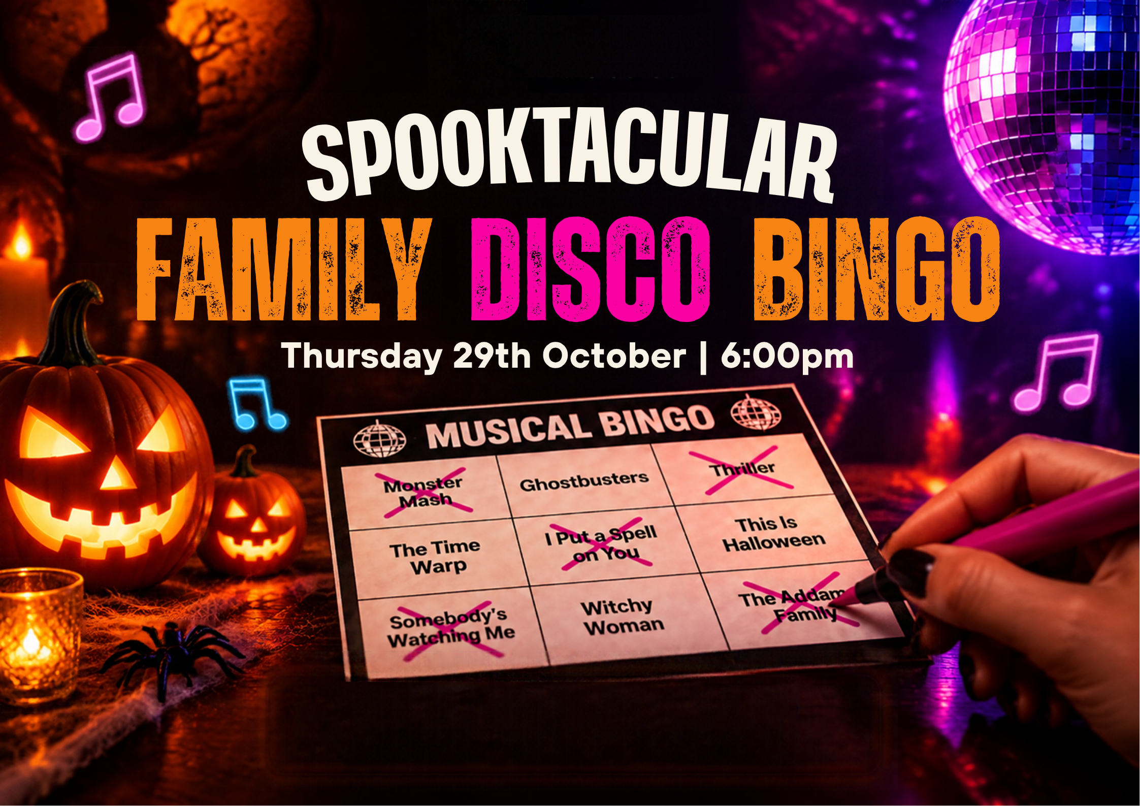 Spooktacular Family Disco Bingo (2)