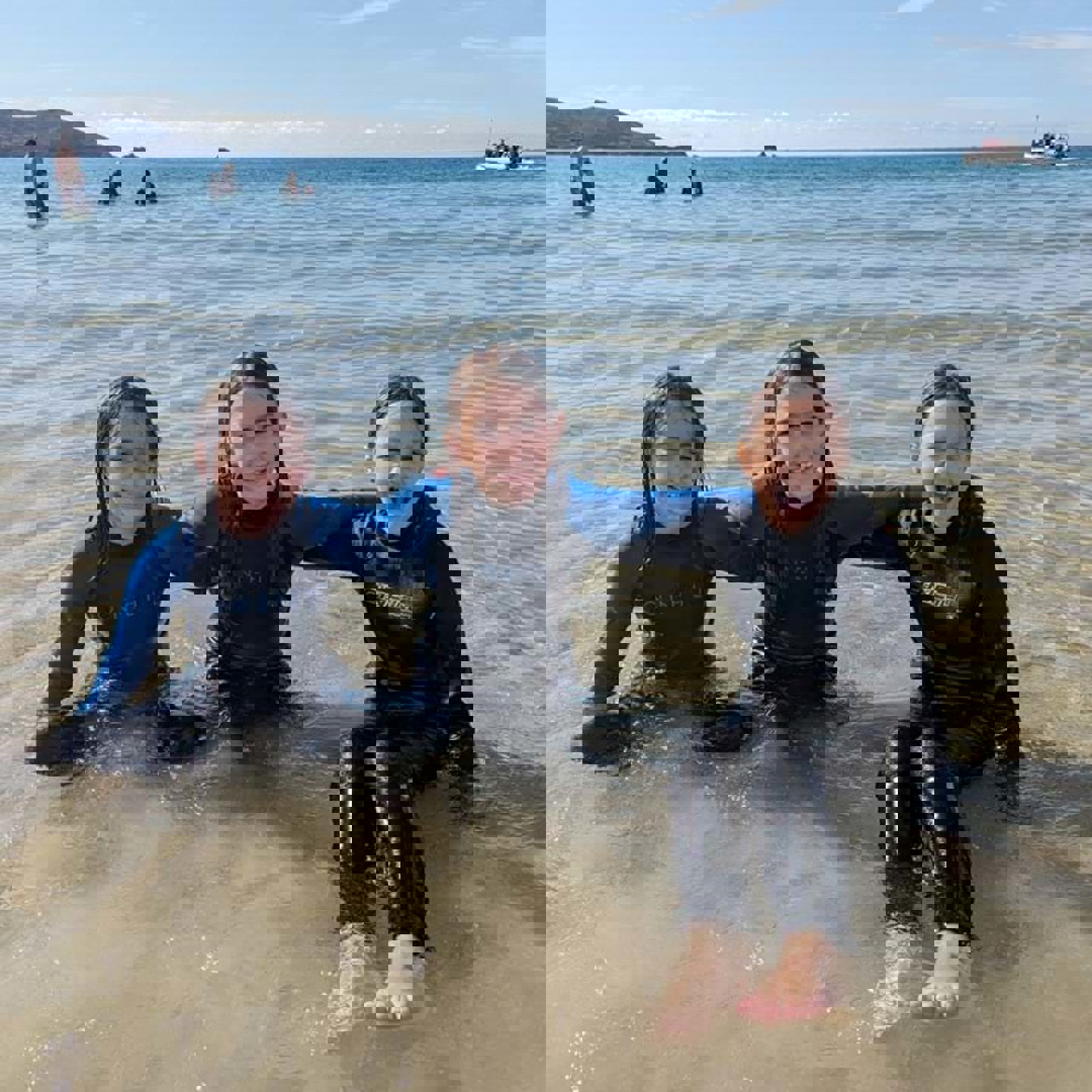 Girls in sea